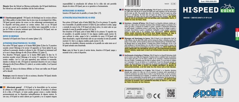 Polini BROSE HI-SPEED E-BIKE quick start guide