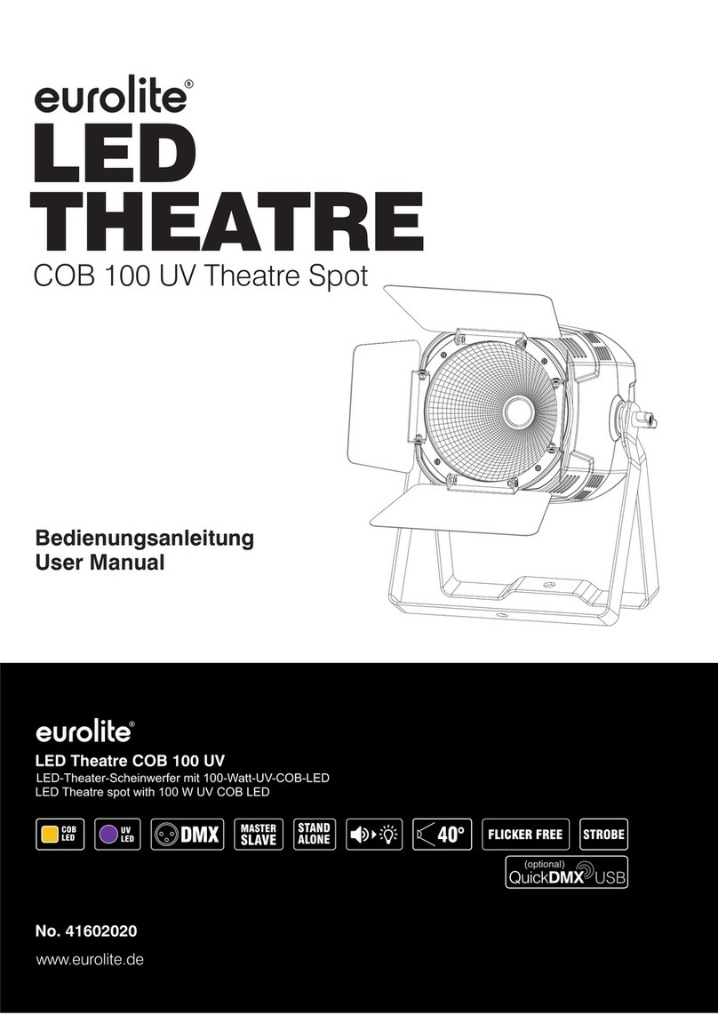 EuroLite LED Theatre COB 100 UV user manual