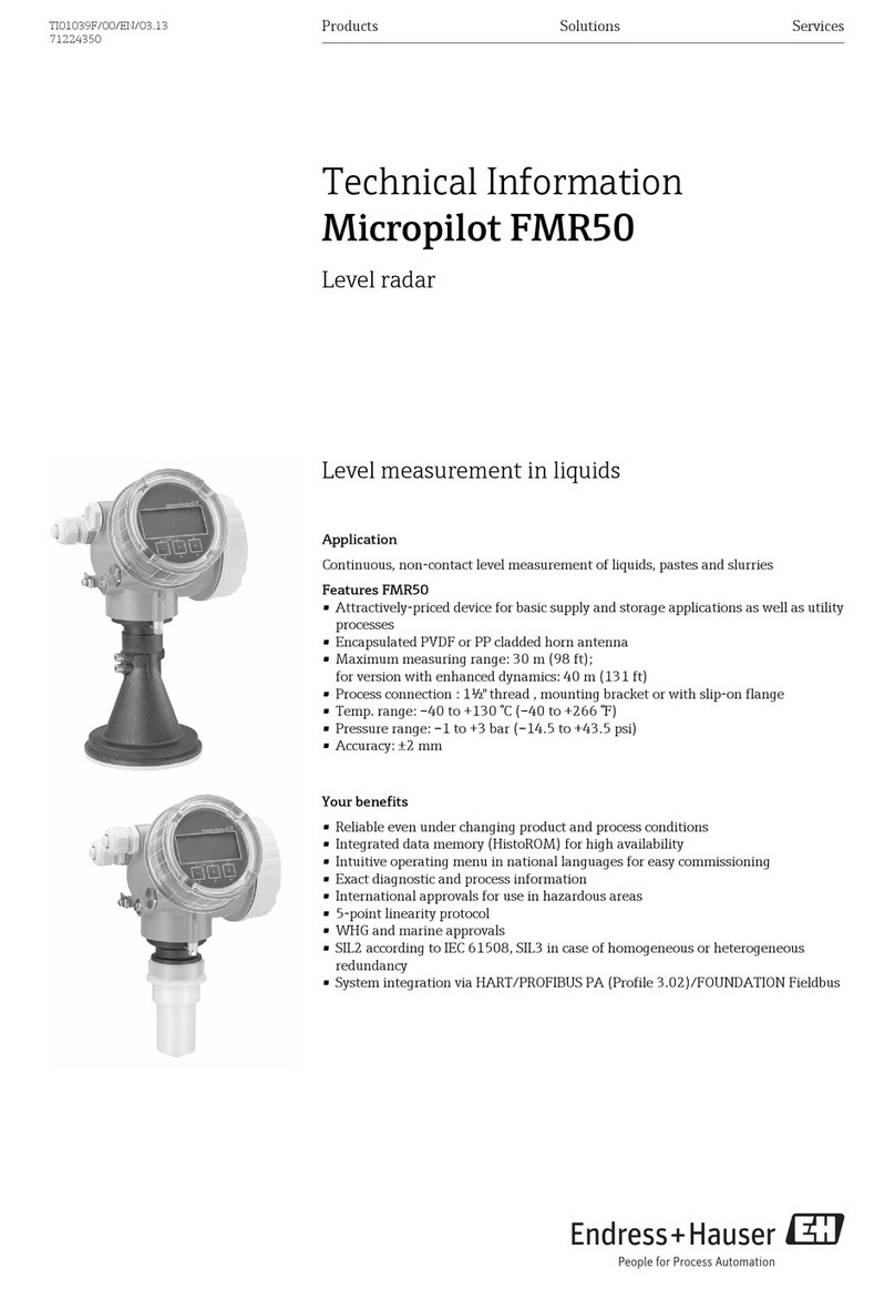 Endress+Hauser Micropilot FMR50 technical information