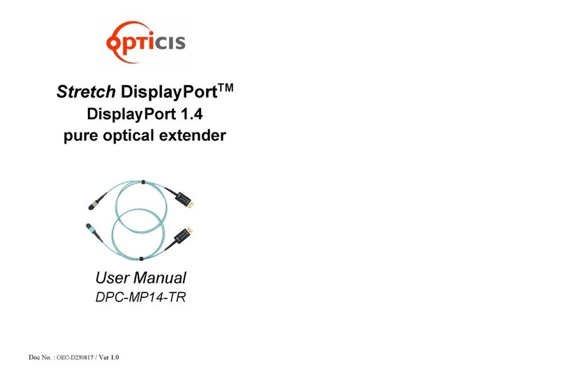 opticis Stretch DisplayPort DPC-MP14-TR user manual