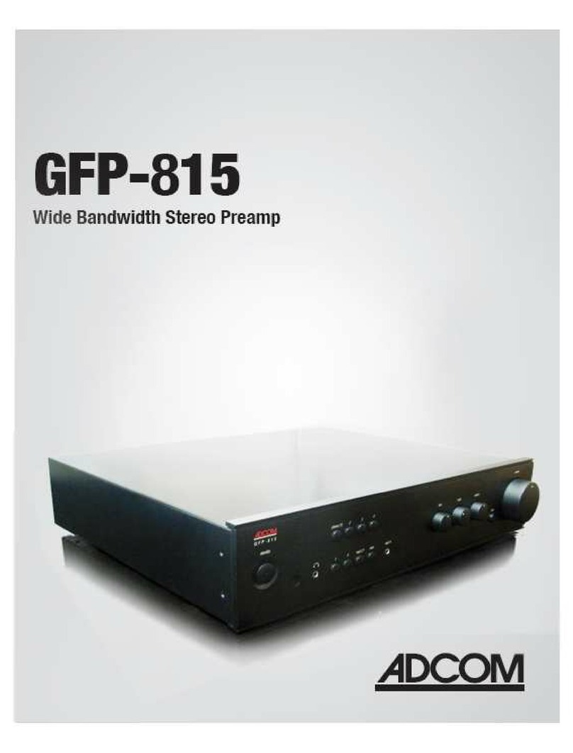 Adcom GFP-815 User manual Adcom GFP-815 User manual
