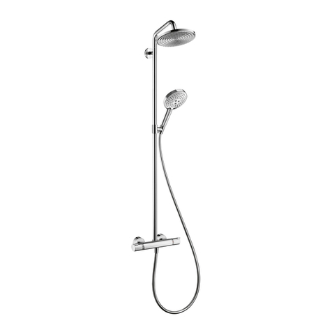 Hans Grohe Raindance Select Showerpipe 27115001 Installation/User Instructions/Warranty