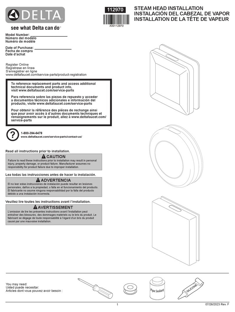 Delta STEAMSCAPE 5CH-250T-PR User manual