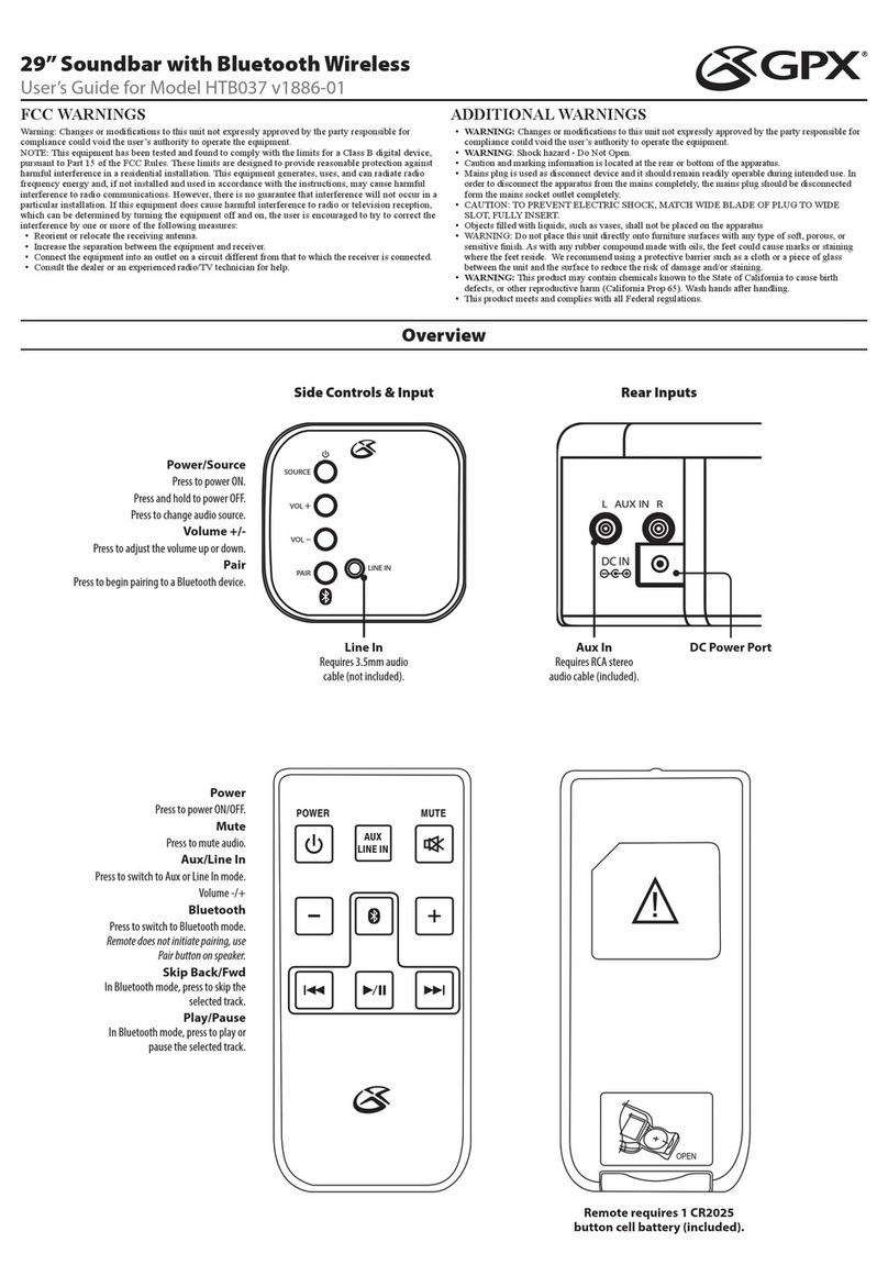 GPX HTB037 user guide