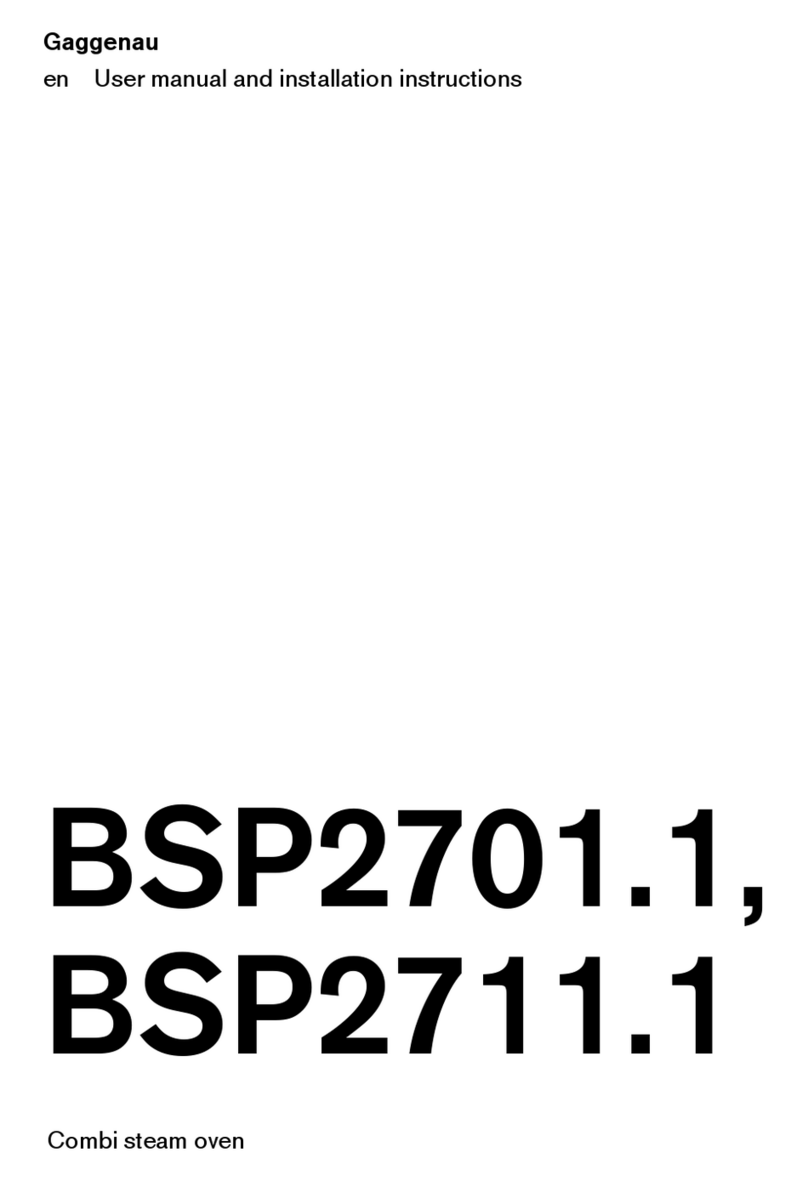 Gaggenau BSP2701 1 Series User manual and installation instructions