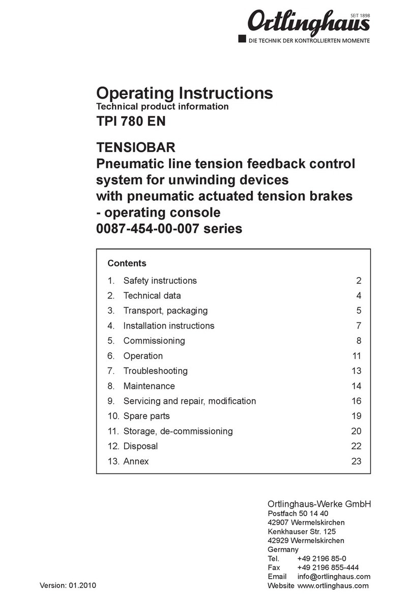 Ortlinghaus TENSIOBAR TPI 780 EN User manual