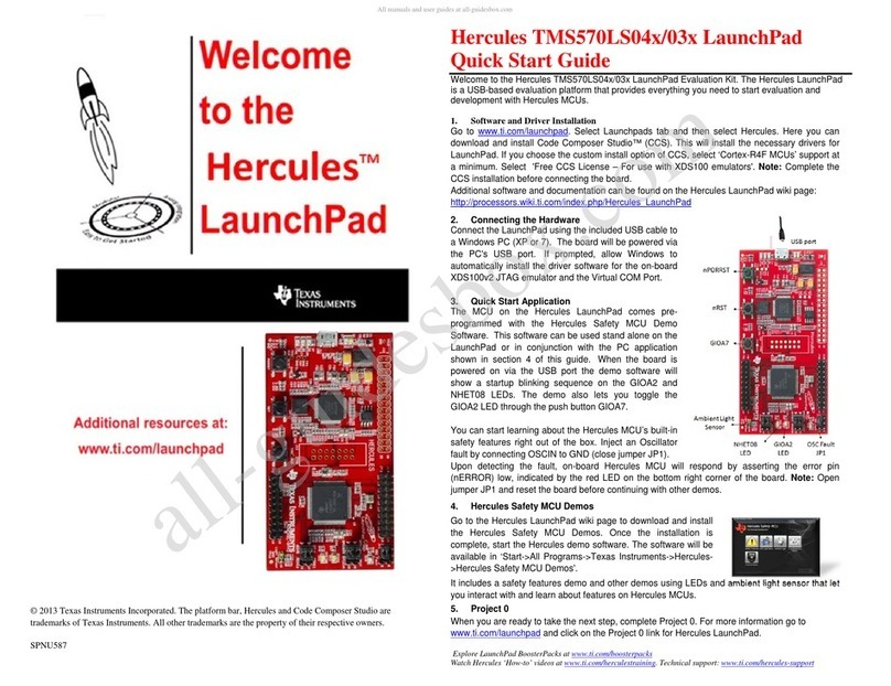 Texas Instruments Hercules TMS570LS04x/03x User manual