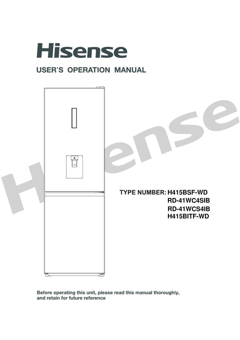 Hisense H415BITF-WD Mounting instructions