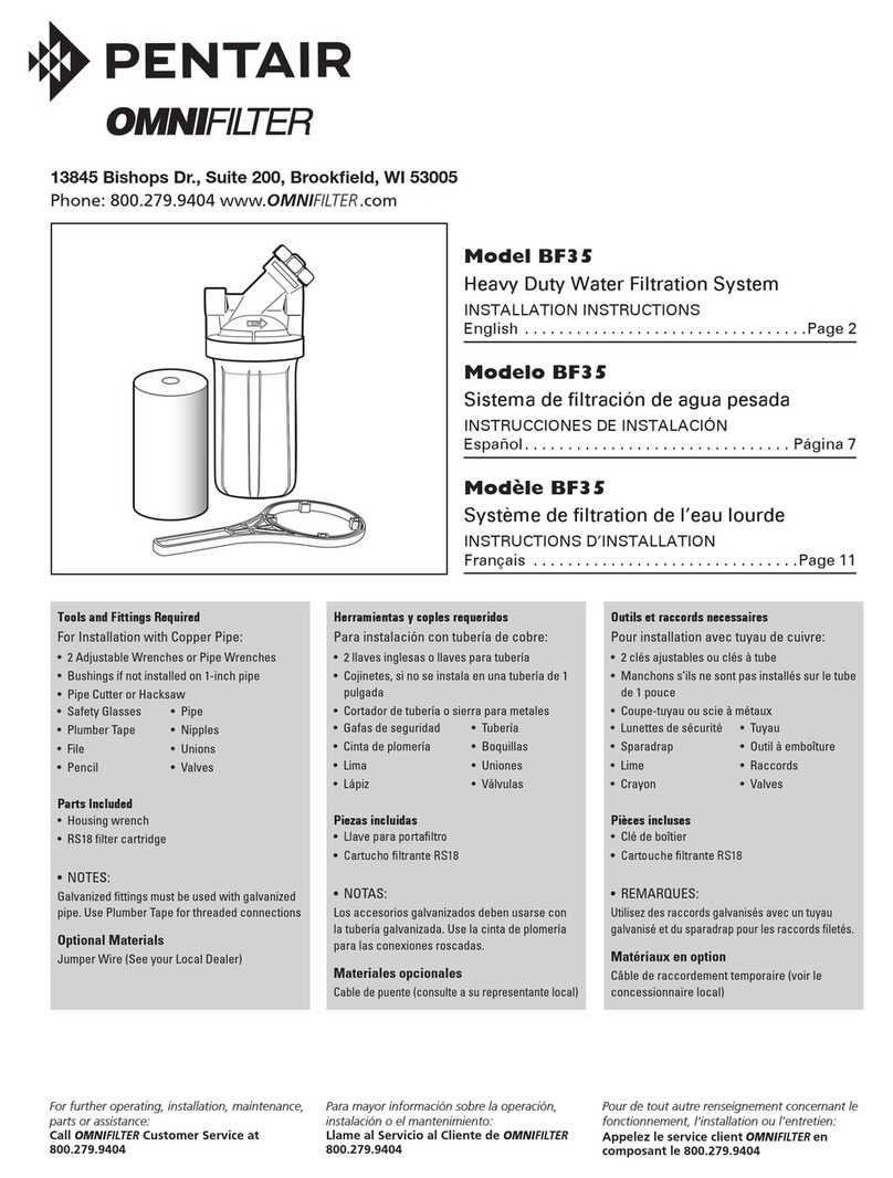 Pentair OMNIFILTER BF35 User manual