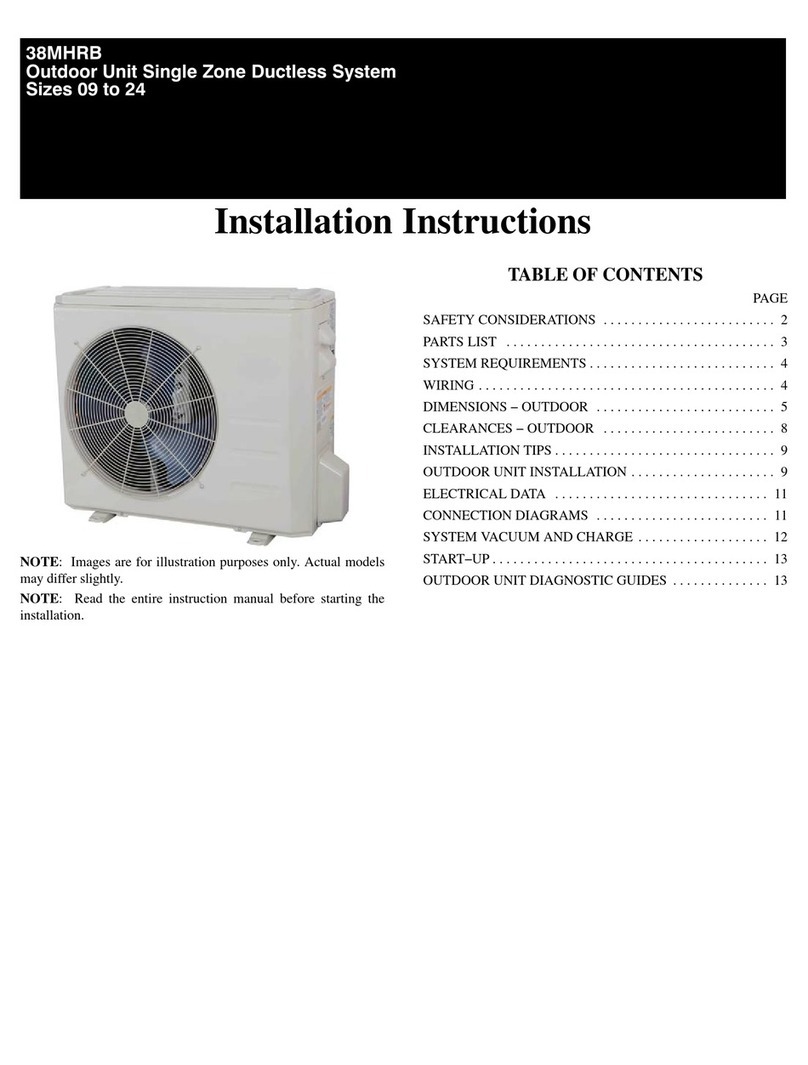 Carrier 38MHRBC12AA1 User manual