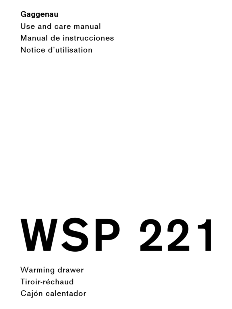 Gaggenau WSP221710 User manual Gaggenau WSP221710 User manual