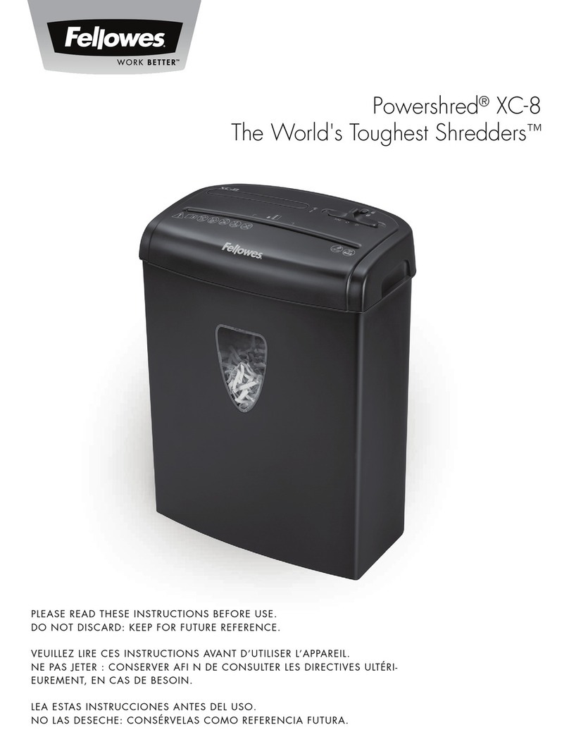 Fellowes Powershred XC-8 User manual Fellowes Powershred XC-8 User manual