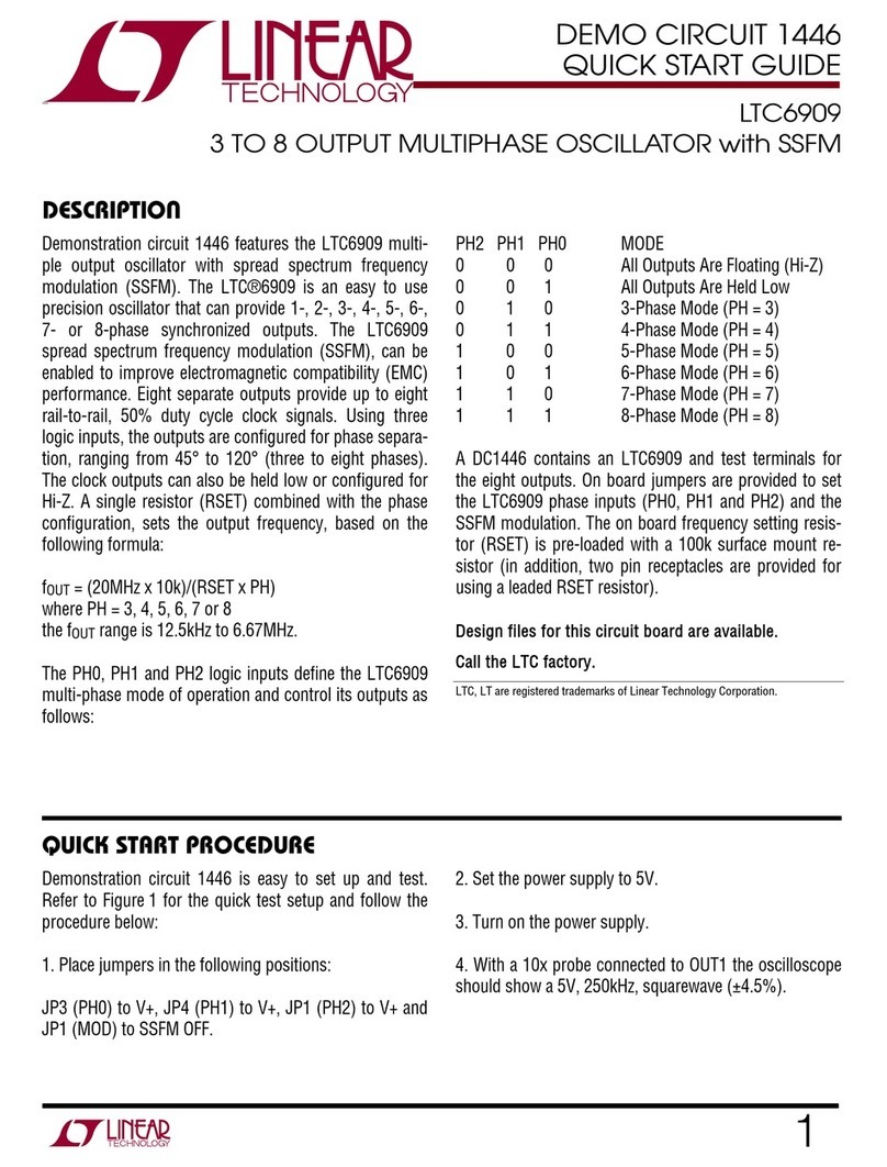 Linear Technology DEMO CIRCUIT 1446 User manual Linear Technology DEMO CIRCUIT 1446 User manual