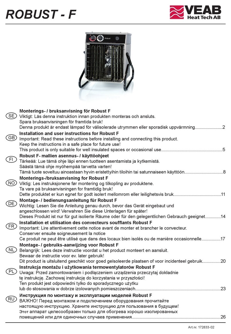 VEAB ROBUST - F Installation and user instructions