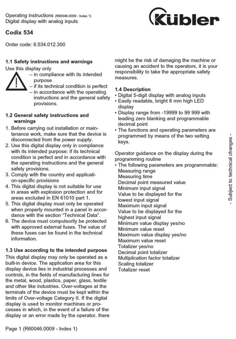 Kübler 534 User manual
