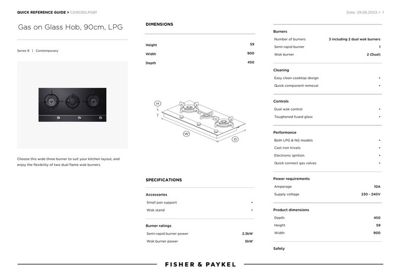 Fisher & Paykel CG903DLPGB1 User manual
