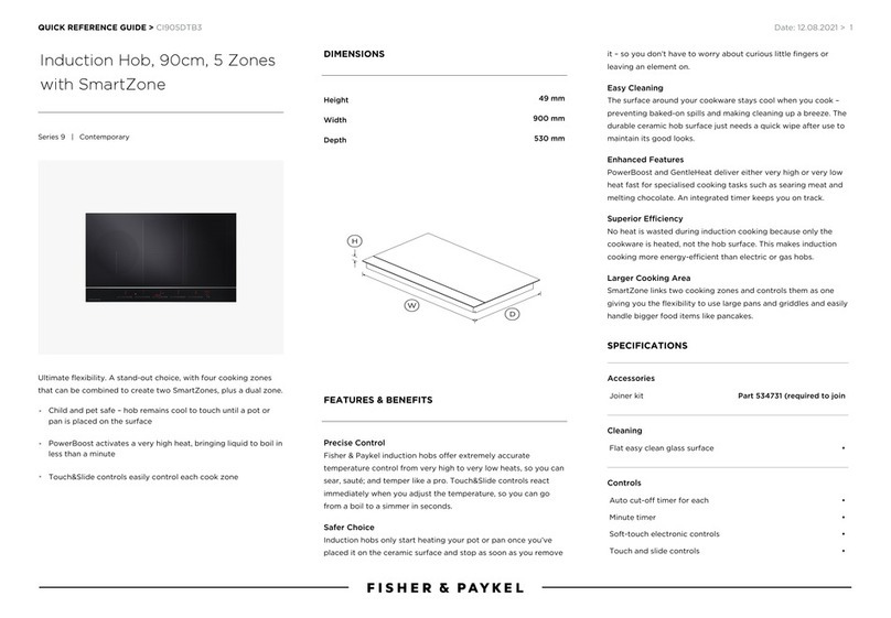 Fisher & Paykel CI905DTB3 User manual