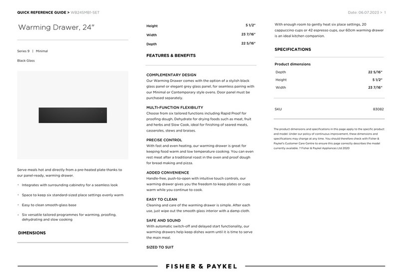 Fisher & Paykel WB24SMB1-SET User manual