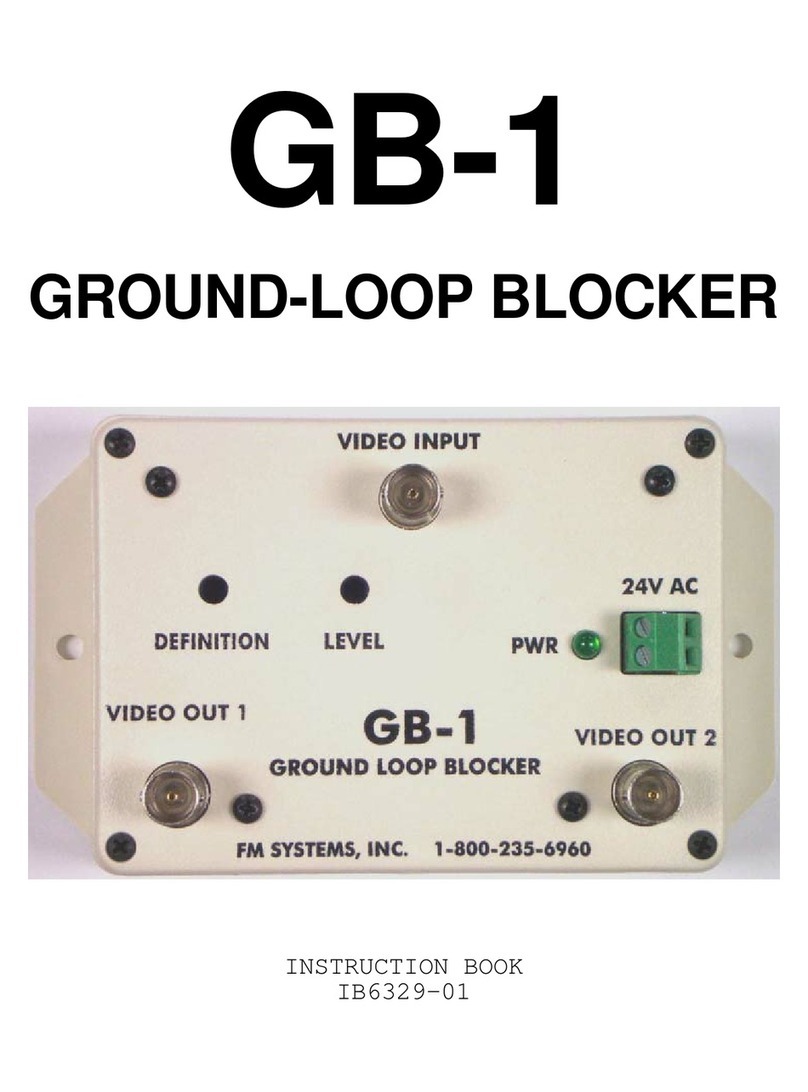 FM Systems GB-1 Instruction book