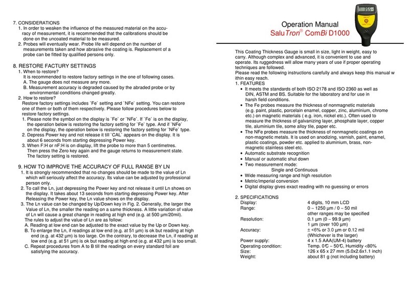 Salutron ComBi D1000 User manual
