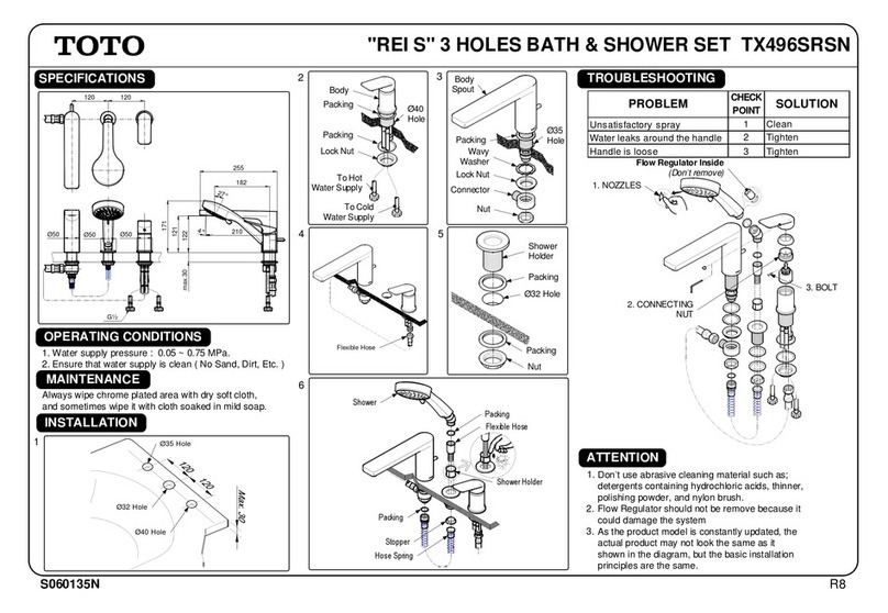 Toto REI S TX496SRSN User manual