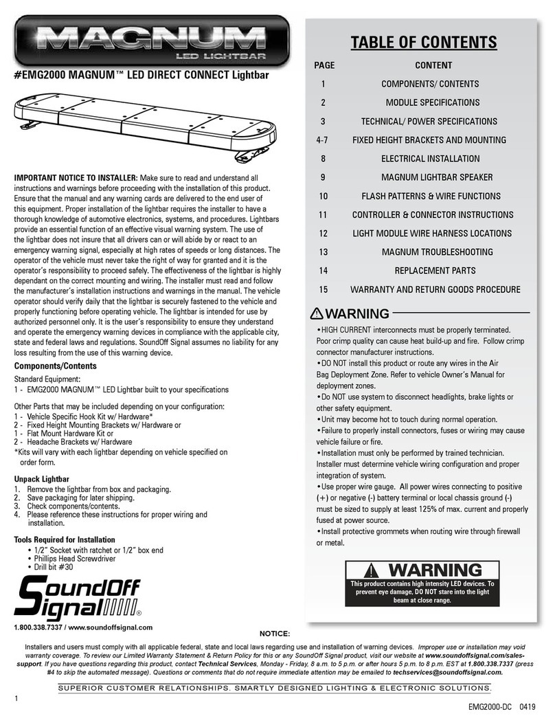 Soundoff Signal EMG2000 Magnum User manual