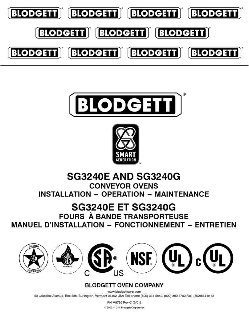Blodgett SG3240E Owner's manual
