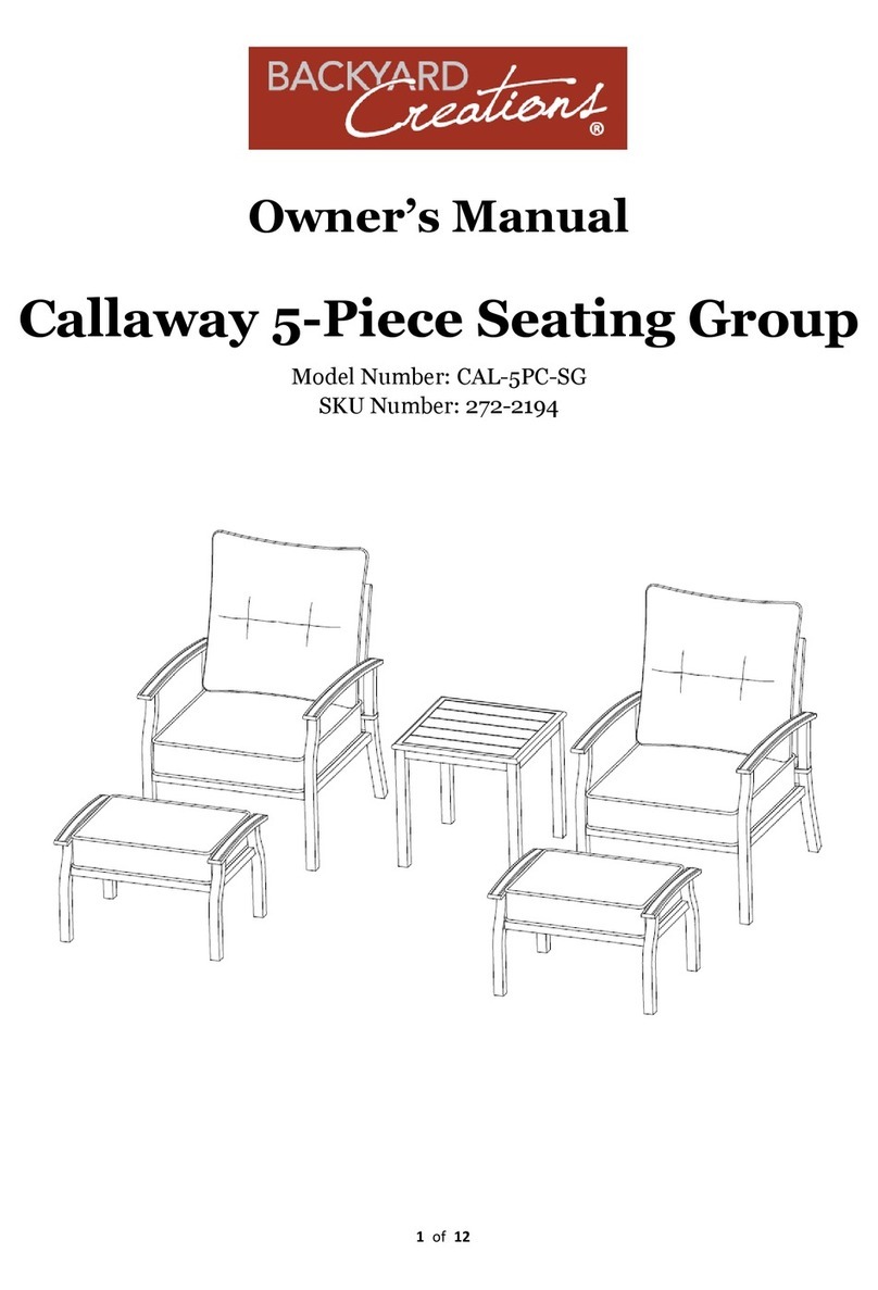 Backyard Creations CAL-5PC-SG owner's manual