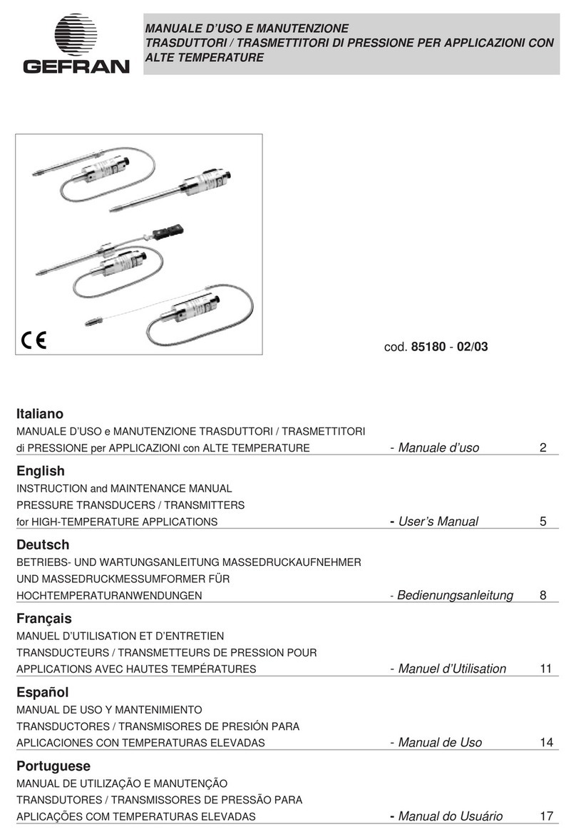 gefran 85180 User manual