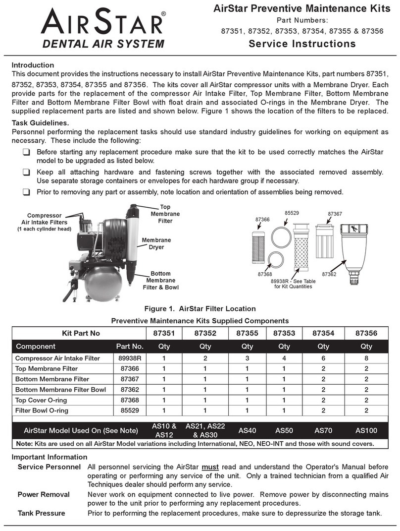 Air Techniques AirStar 87352 Operating instructions Air Techniques AirStar 87352 Operating instructions