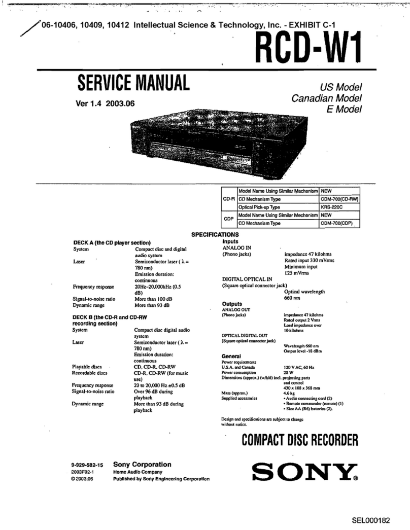 Sony RCD-W1 Operating Instructions  (primary... User manual