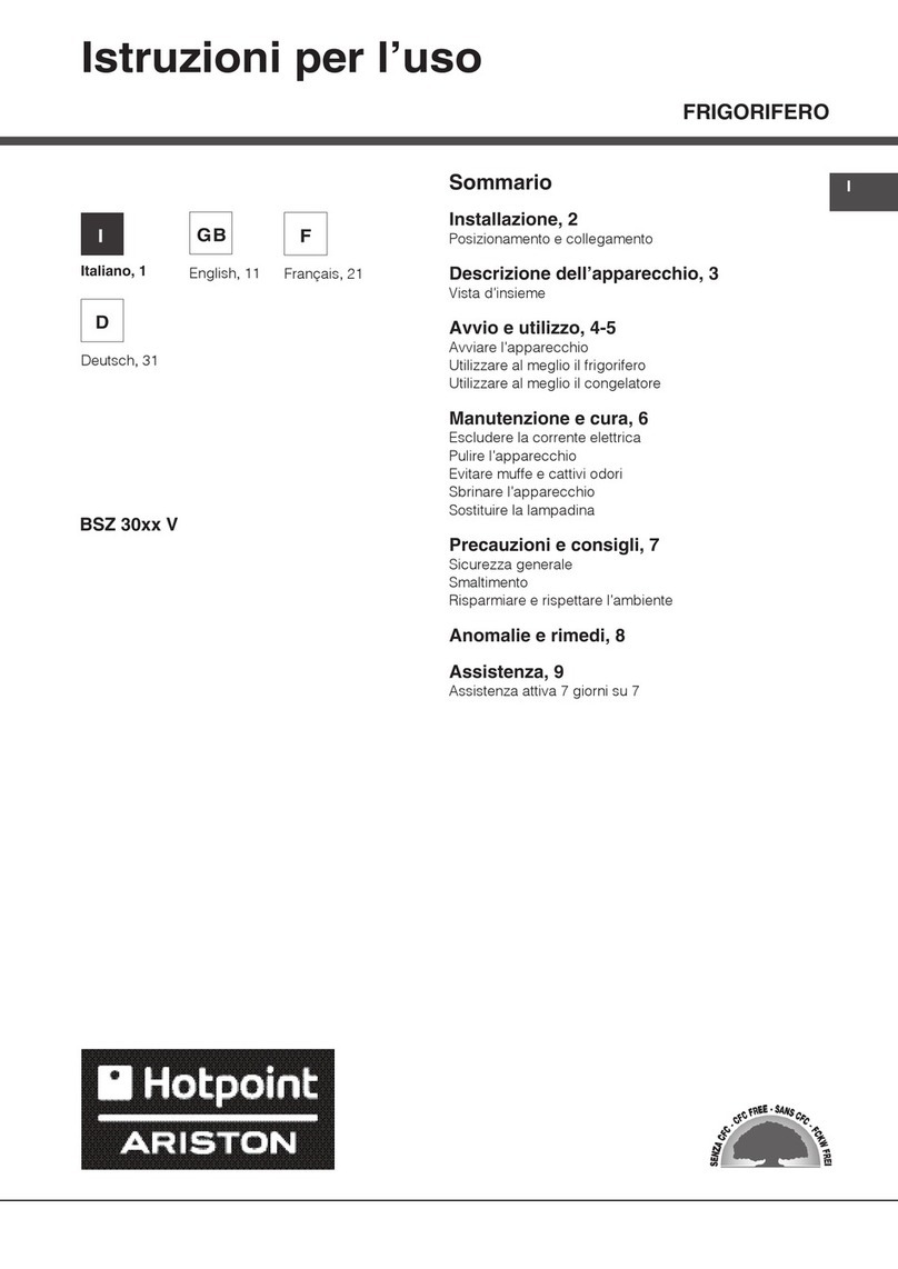 Hotpoint Ariston BSZ 30 V Series User manual
