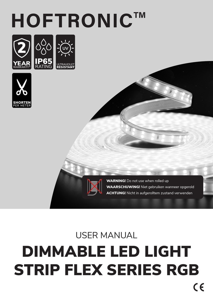 Hoftronic DIMMABLE LED LIGHT STRIP FLEX RGB Series user manual Hoftronic DIMMABLE LED LIGHT STRIP FLEX RGB Series user manual