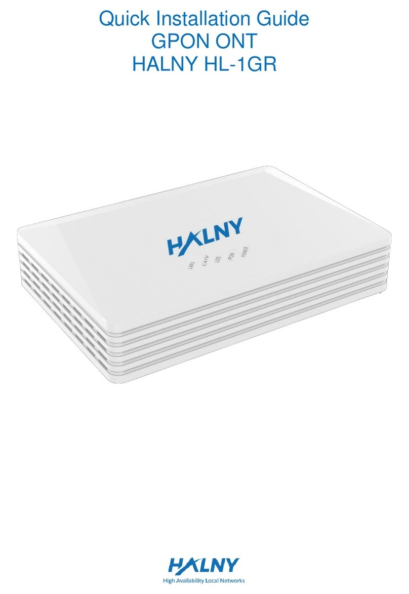 HALNy GPON ONT HL-1GR Quick installation guide