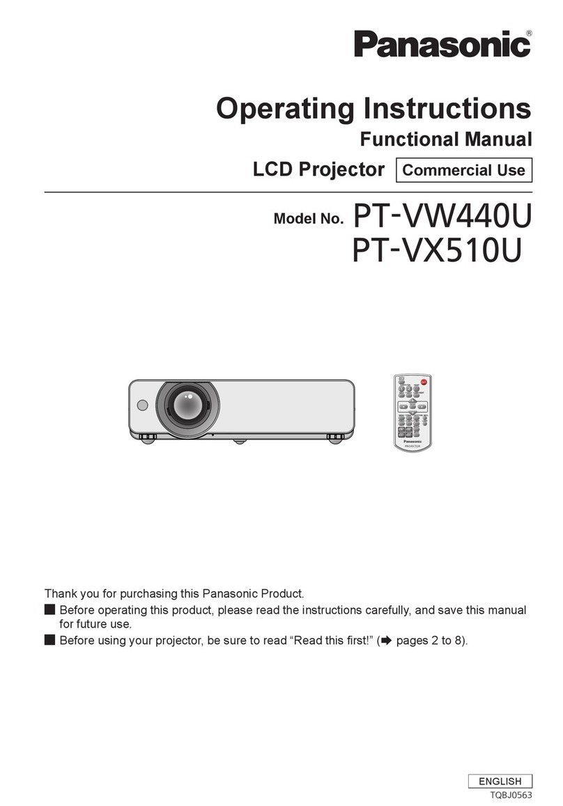 Panasonic PT-VW440U Operating instructions