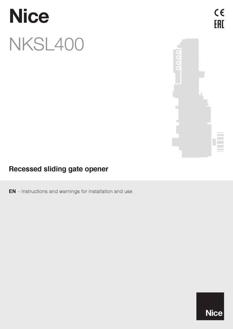 Nice Naked Sliding NKSL400 Technical specifications