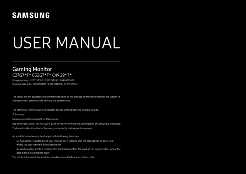Samsung Odyssey G7 Series User manual