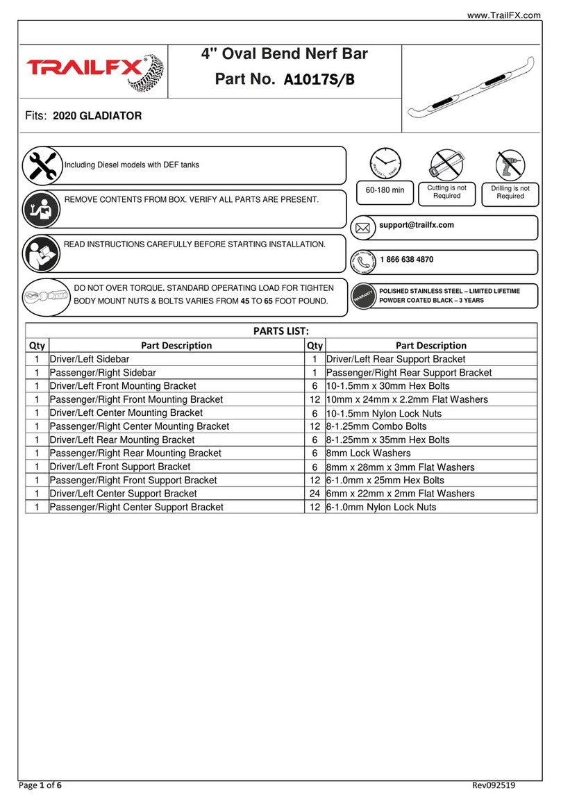 TrailFX A1017S User manual