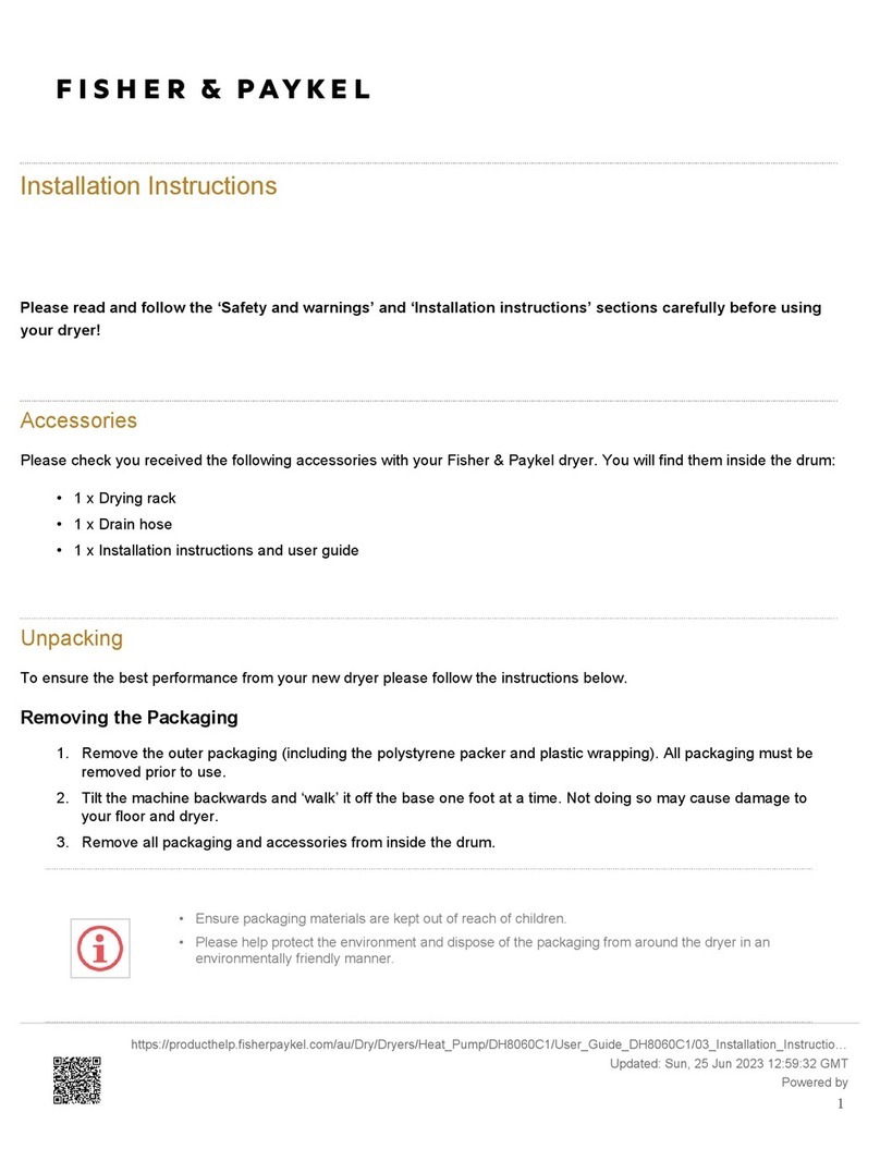 Fisher & Paykel DH8060C1 User manual