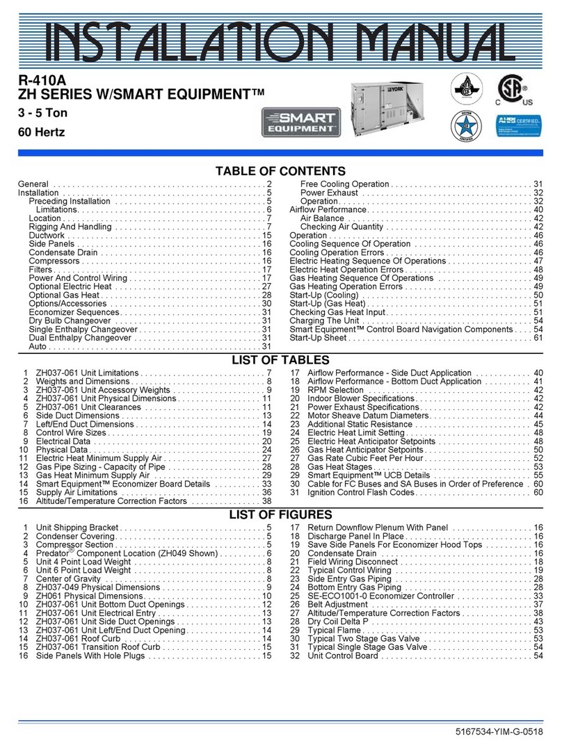 York ZH Series User manual