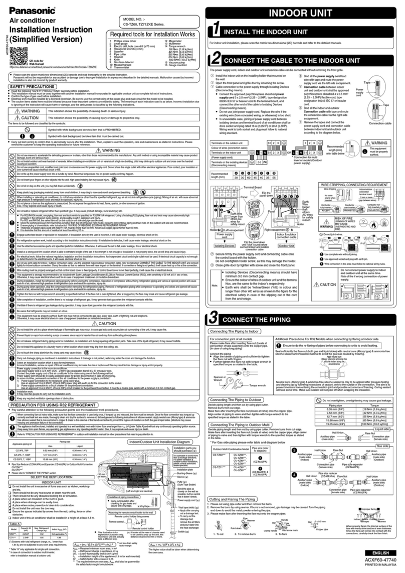 Panasonic TZ71ZKE Series User manual