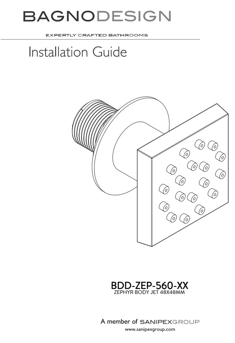 Sanipex BAGNODESIGN BDD-ZEP-560 Series installation guide