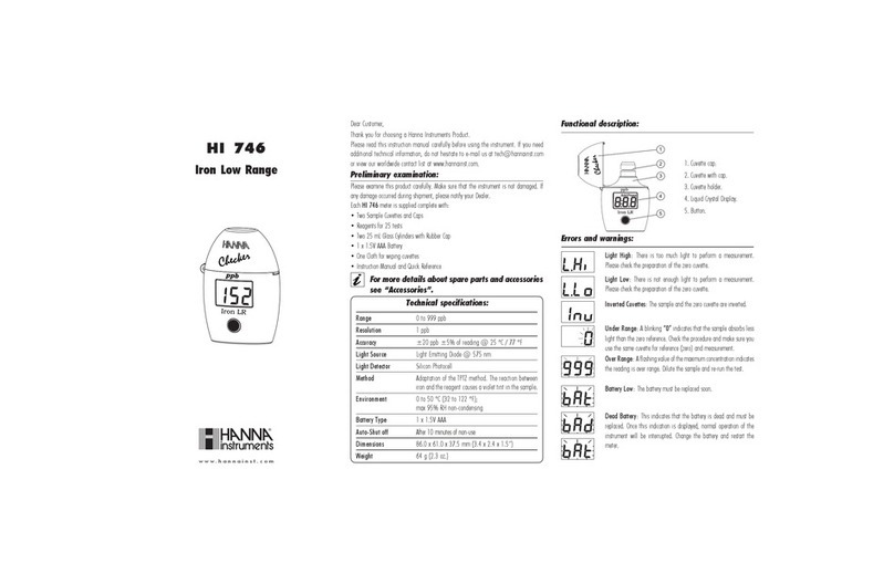 Hanna Instruments HI 746 User manual