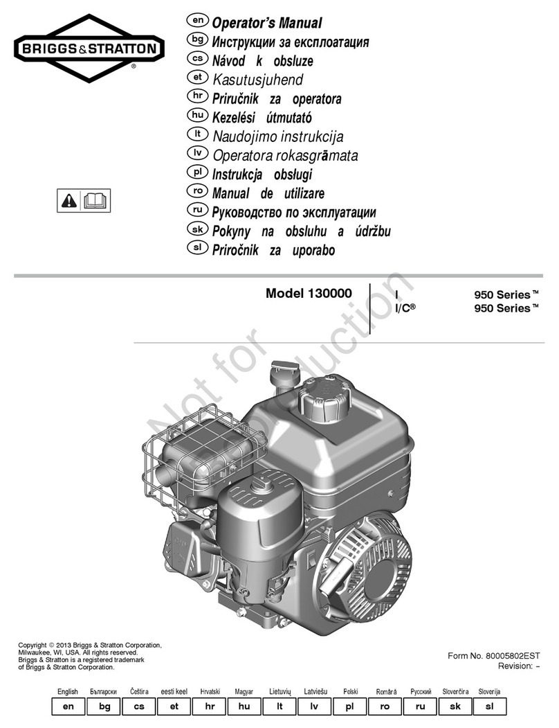 Briggs & Stratton I 950 Series Operator's manual