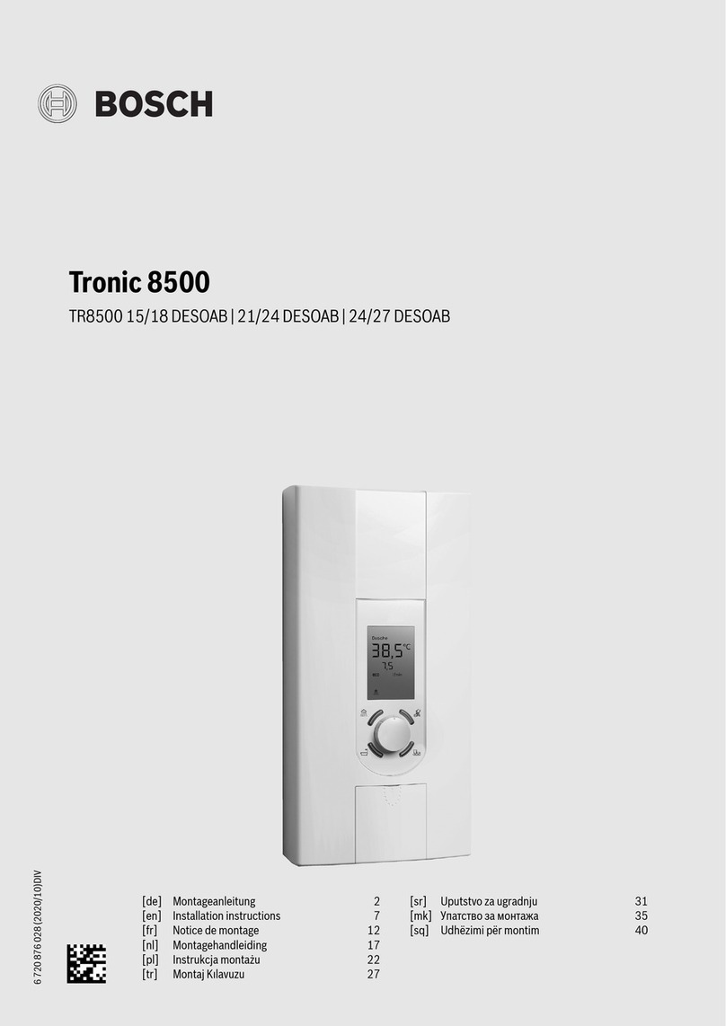 Bosch Tronic 8500 User manual