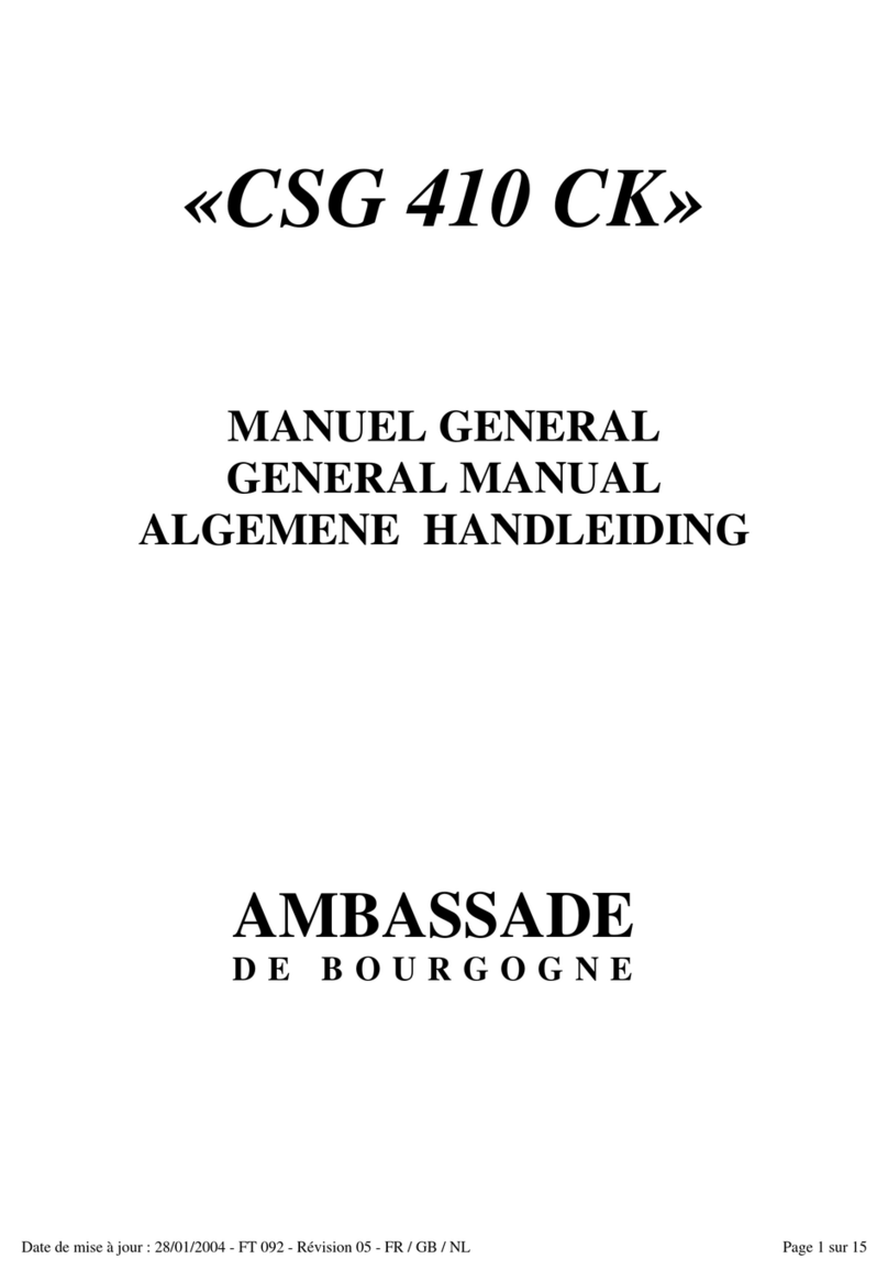 Ambassade de Bourgogne CSG 410 CK manual