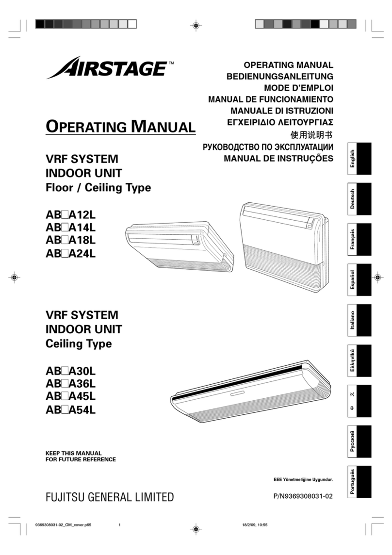 Fujitsu AIRSTAGE AB A12L Series User manual