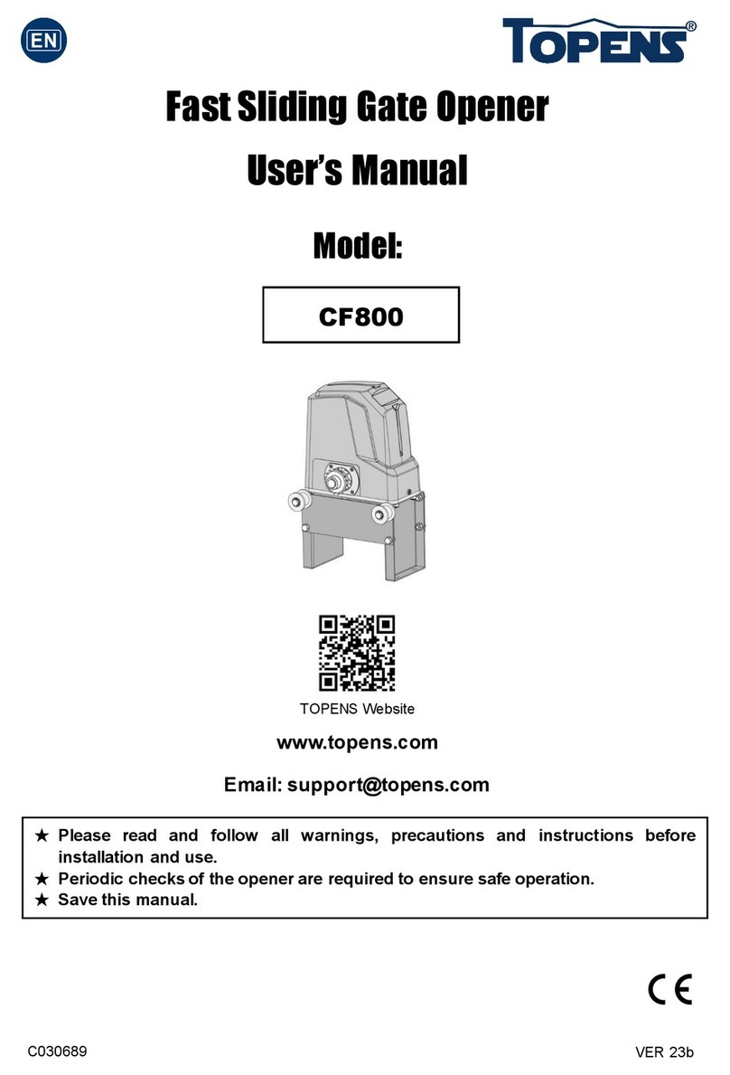 Topens CF800 user manual
