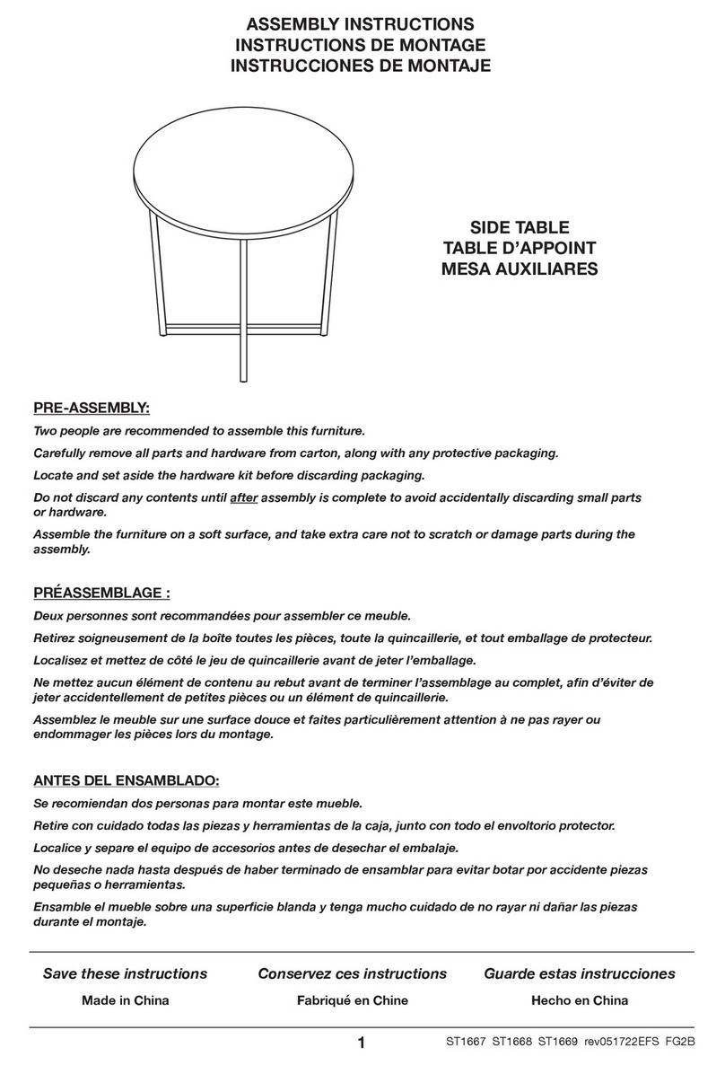 Hailey Home ST1667 User manual