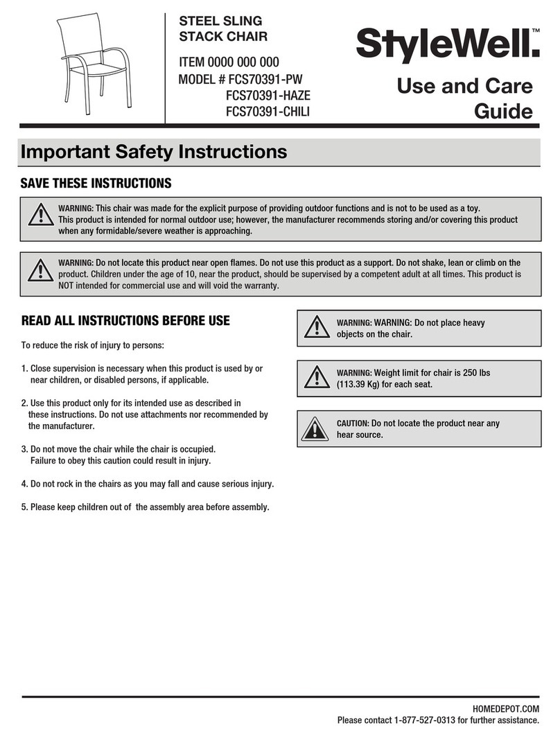 StyleWell FCS70391-PW User manual StyleWell FCS70391-PW User manual
